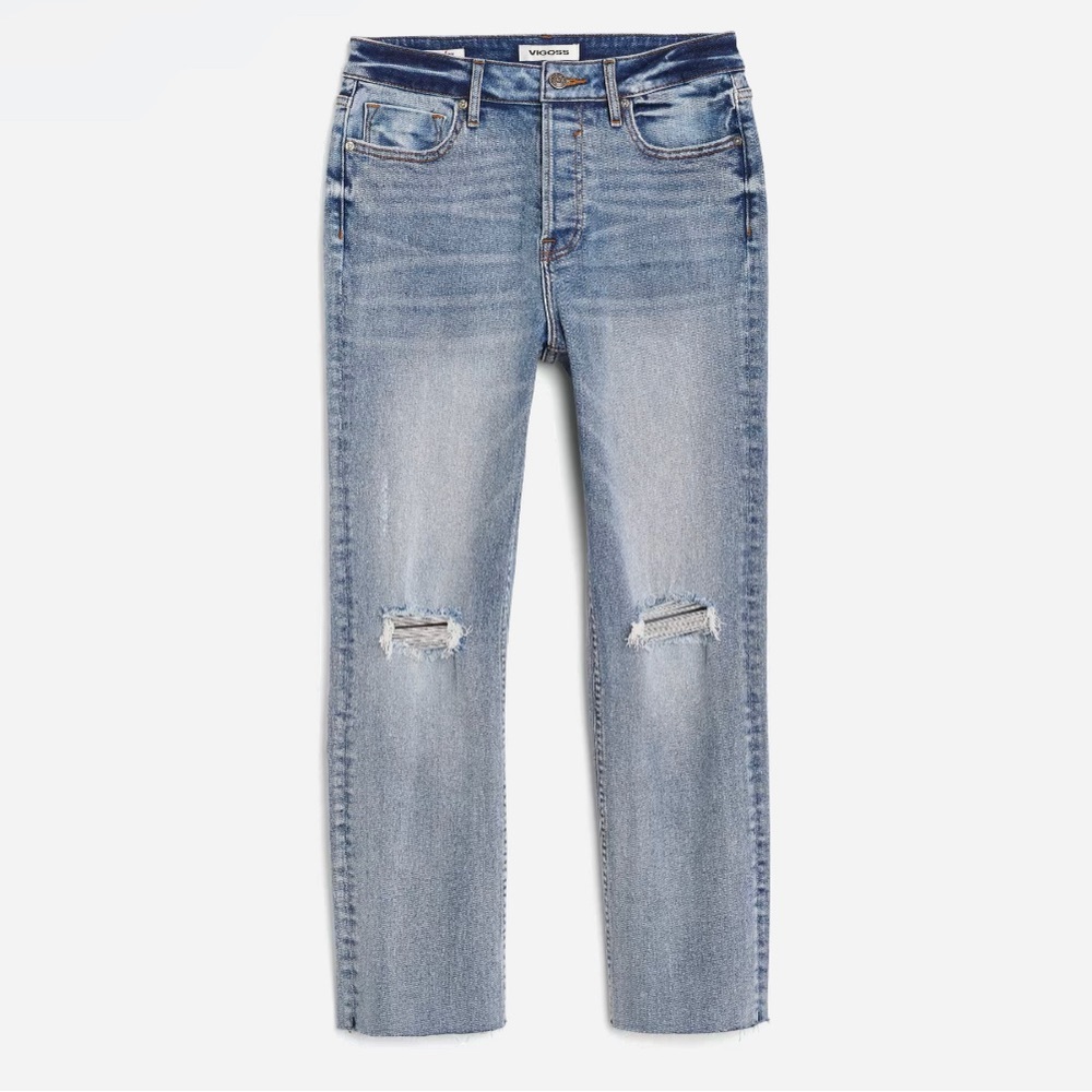 Vigoss Steve High Rise Cropped Straight Leg Jean.  size 6, Inseam 26